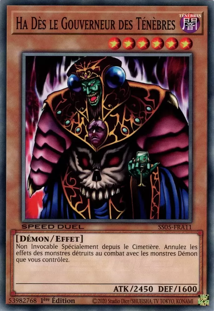 Speed Duel : Les Cauchemars Tordus SS05 - Ha Dès le Gouverneur des Ténèbres