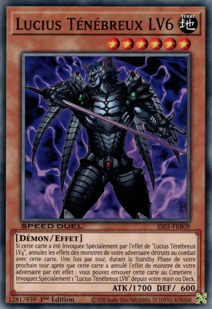 Speed Duel : Les Cauchemars Tordus SS05 - Lucius Ténébreux LV6