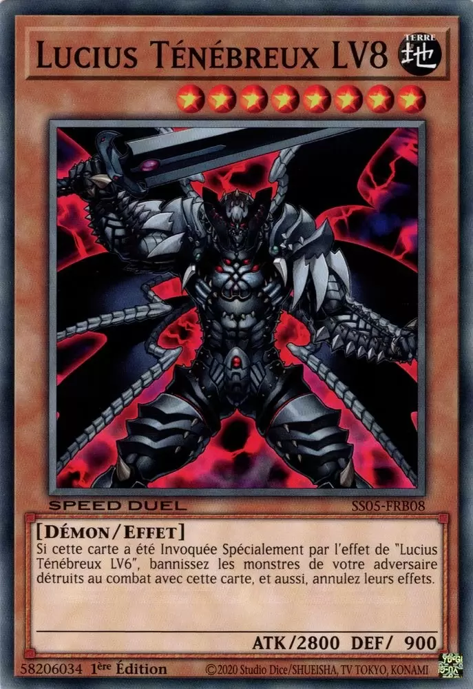 Speed Duel : Les Cauchemars Tordus SS05 - Lucius Ténébreux LV8