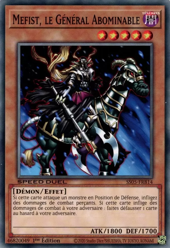 Speed Duel : Les Cauchemars Tordus SS05 - Mefist, le Général Abominable