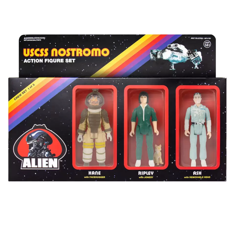 ReAction Figures - Alien - USCSS Nostromo : Ash, Ripley & Kane