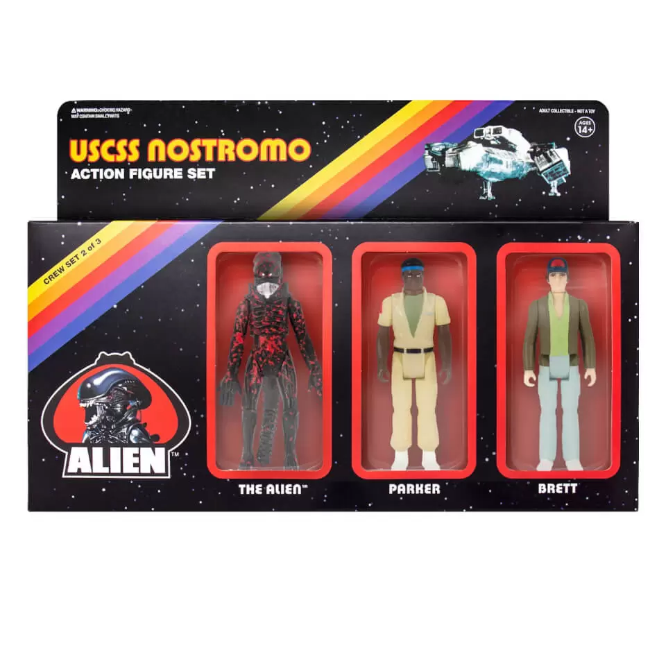 ReAction Figures - Alien - UCSS Nostromo : THe Alien, Parker, Brett