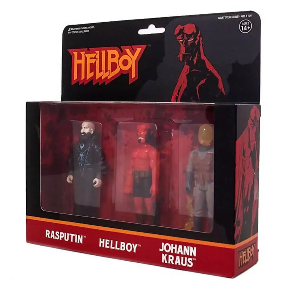ReAction Figures - Hellboy - Pack : Hellboy, Rasputin, Johann Kraus