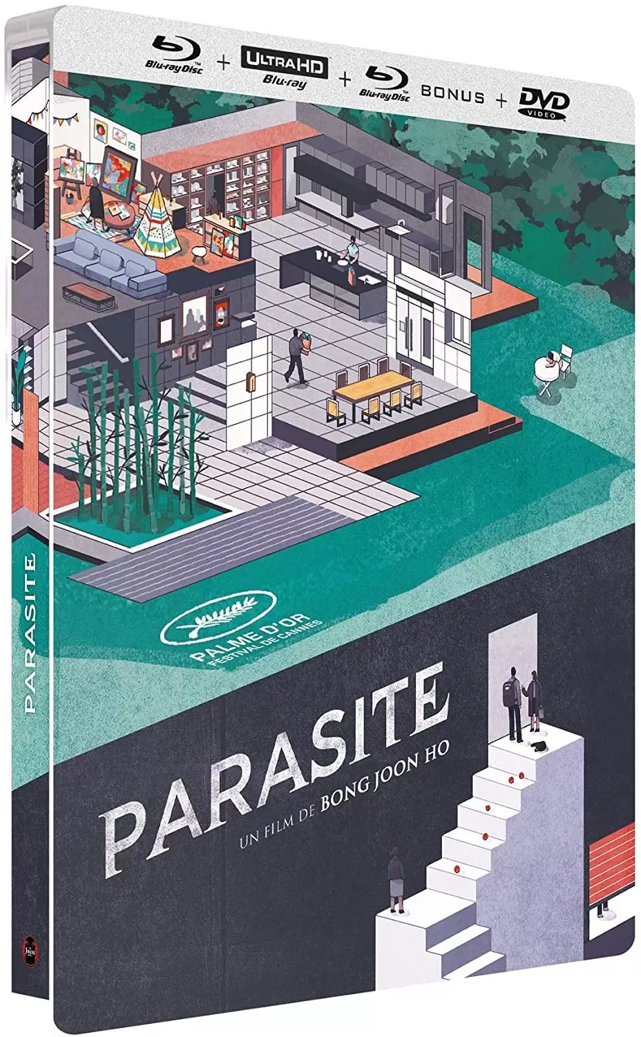 Autres Films - Parasite Édition Collector boîtier SteelBook-4K Ultra HD Blu-Ray Bonus + DVD