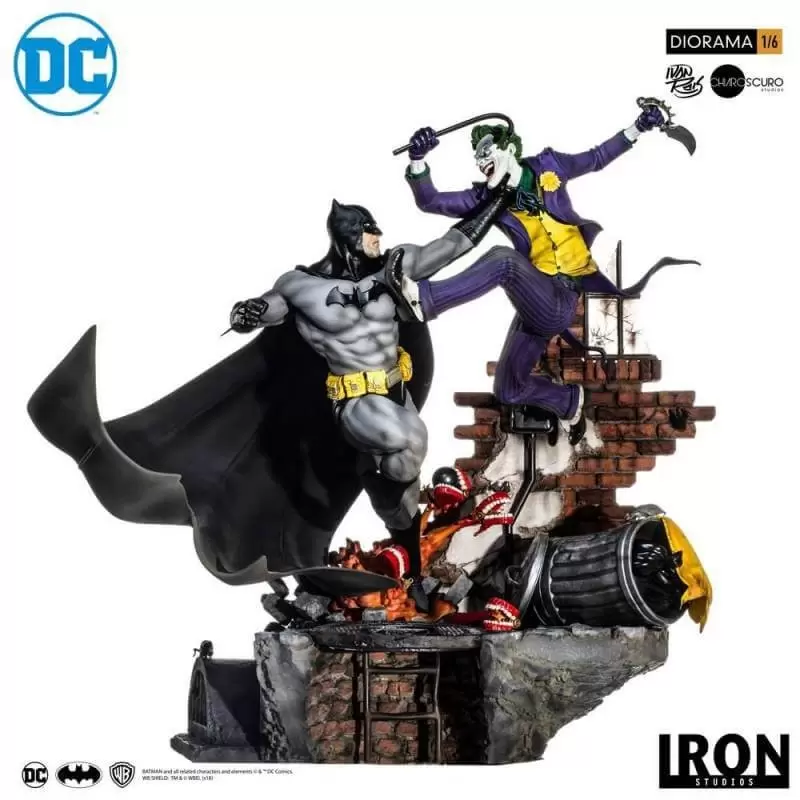 Iron Studios - DC Comics - Batman vs Joker Battle by Ivan Reis Diorama