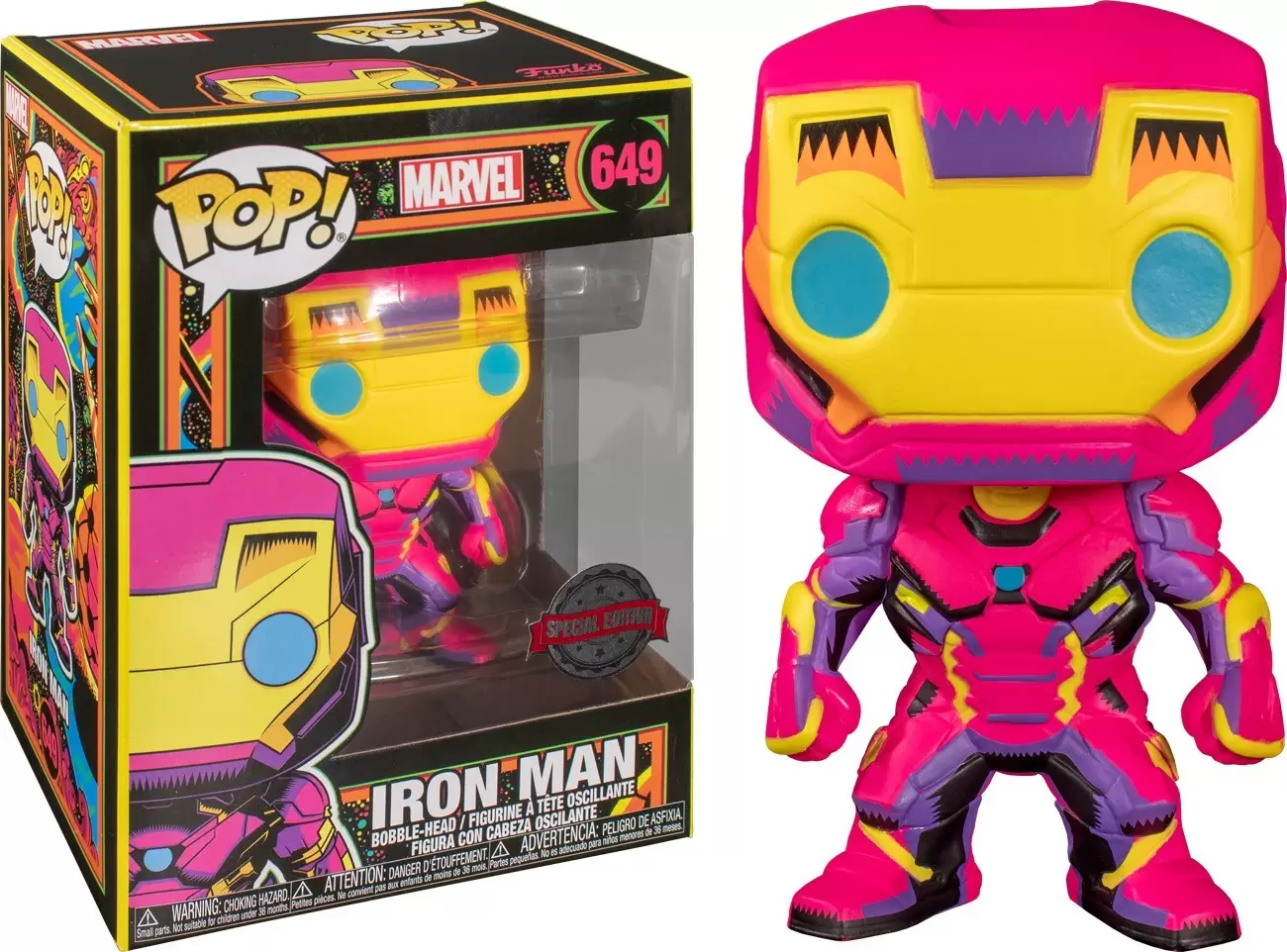 POP! MARVEL - Marvel Black Light - Iron Man