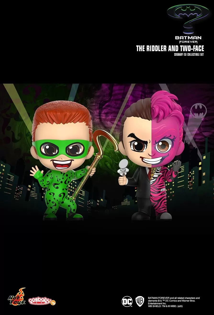 Cosbaby Figures - Batman Forever - The Riddler & Two-Face