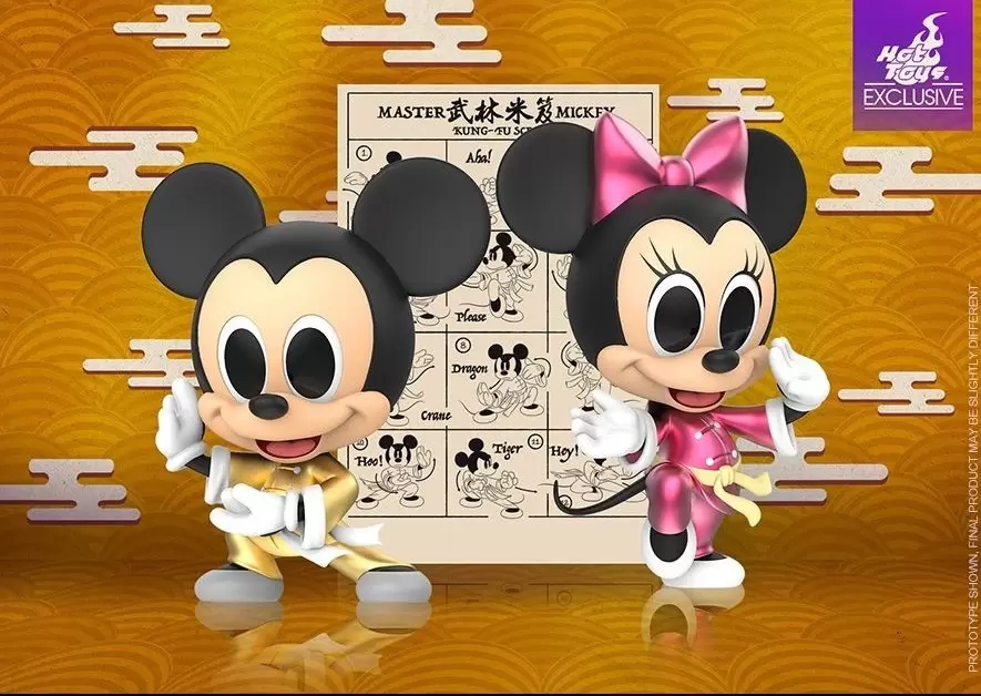 Cosbaby Figures - Mickey - Kung Fu Mickey and Minnie (Metallic Color Version)