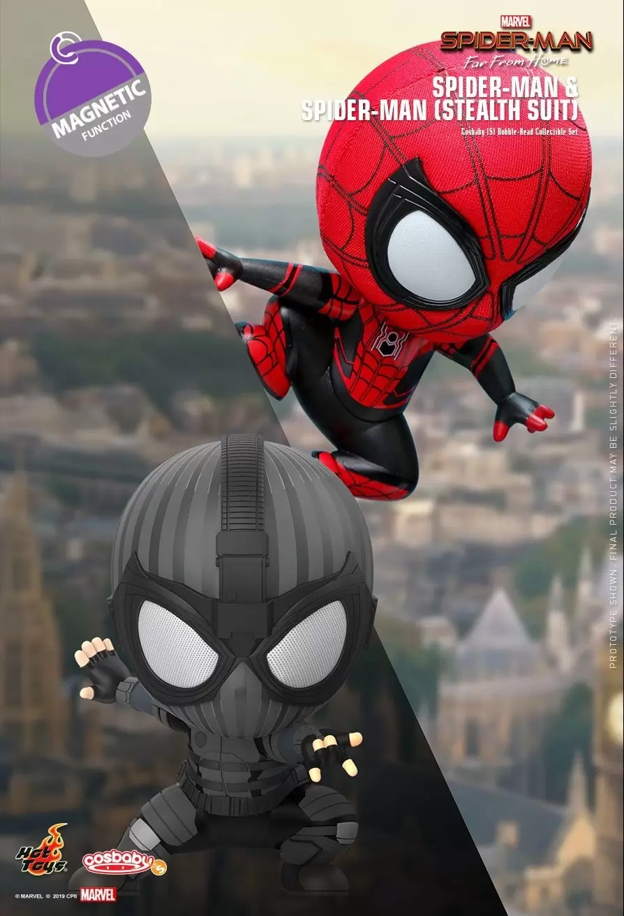 Cosbaby Figures - Spider-Man: Far From Home - Spider-Man & Spider-Man (Stealth Suit)