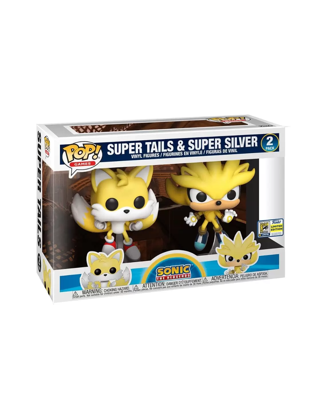 Sonic the Hedgehog - Super Tails & Super Silver 2 Pack - POP! Games action  figure 2-Pack