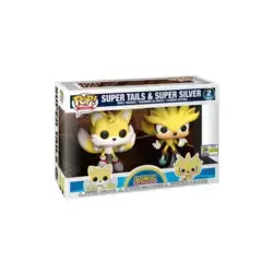 Sonic the Hedgehog - Super Tails & Super Silver 2 Pack - POP! Games action  figure 2-Pack