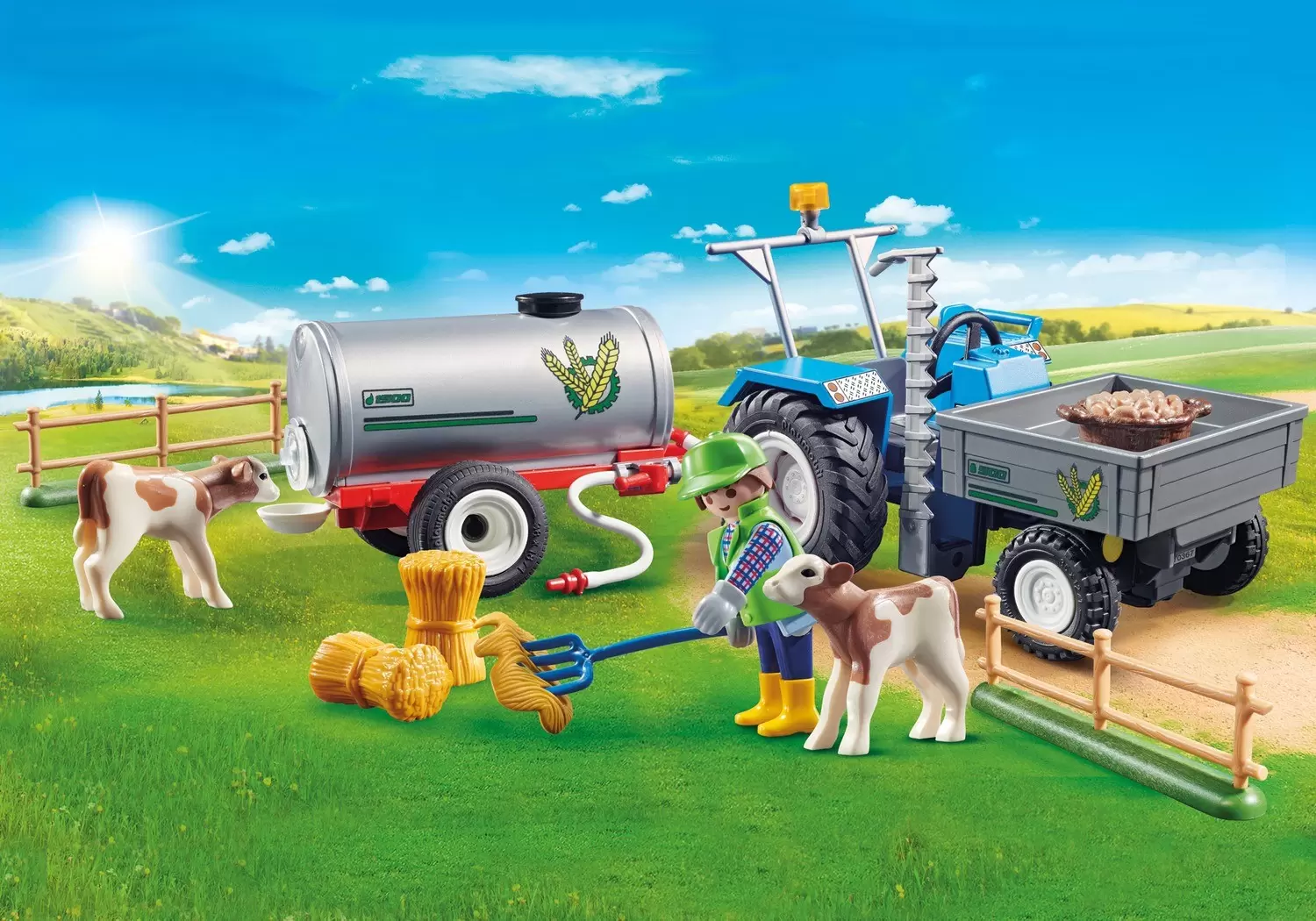Playmobil Farmers - PROMO PACK - Tractor with water Tank