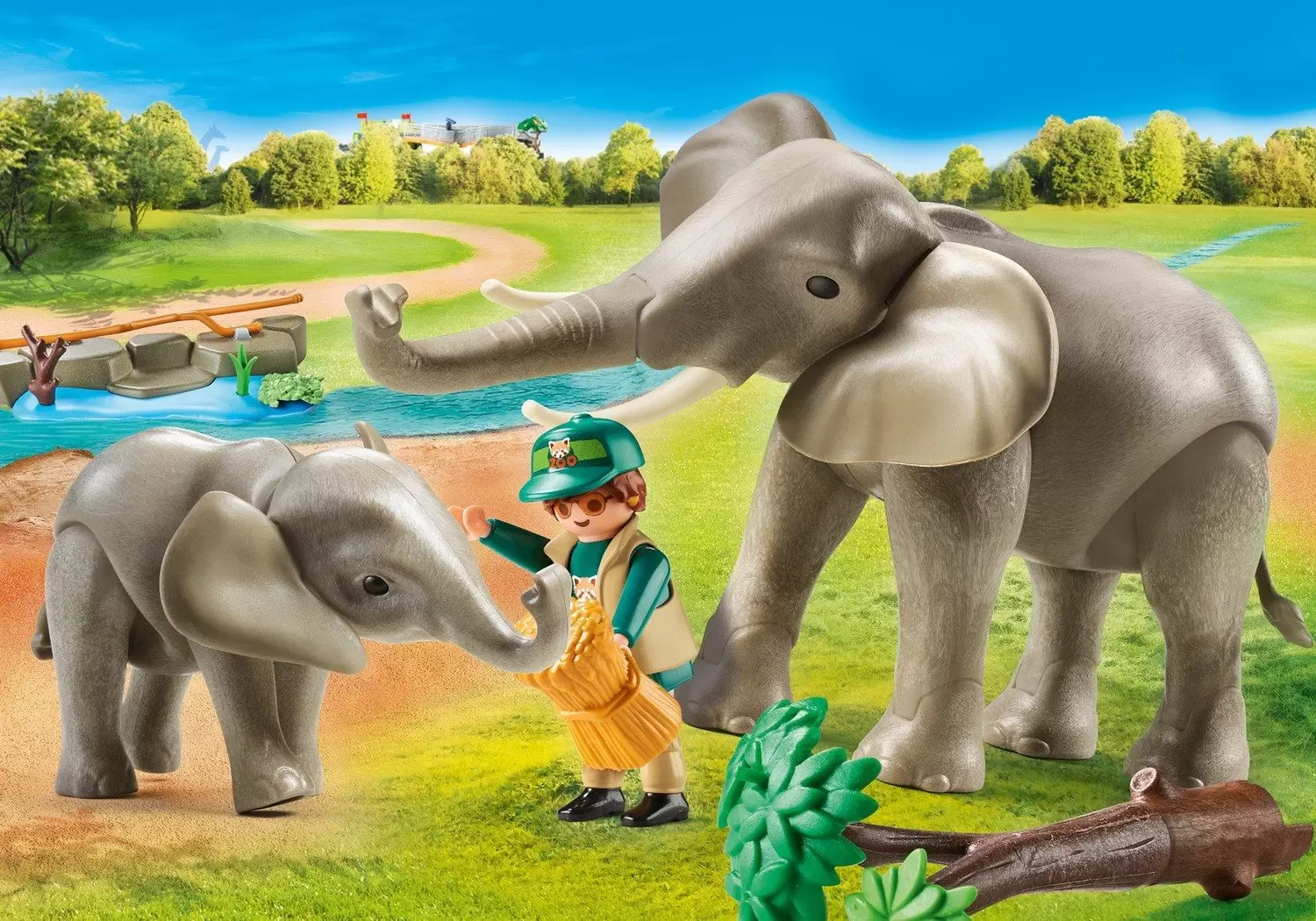 Playmobil Parc Animalier - Eléphant dans parc d\'élevage