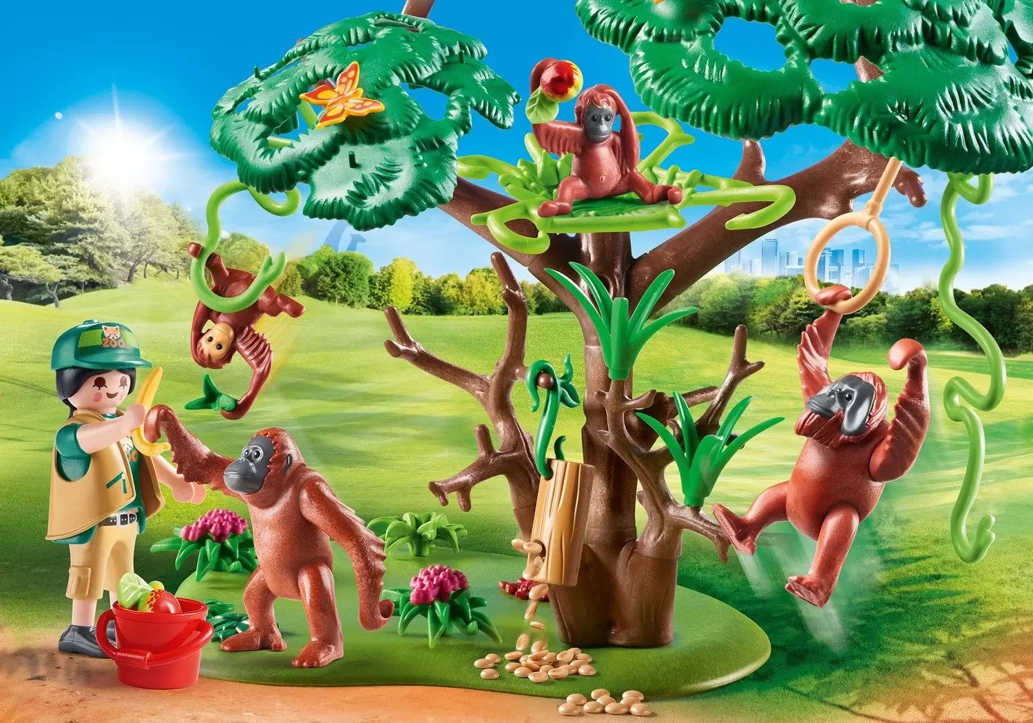 Playmobil Parc Animalier - Orangs Outans dans arbre