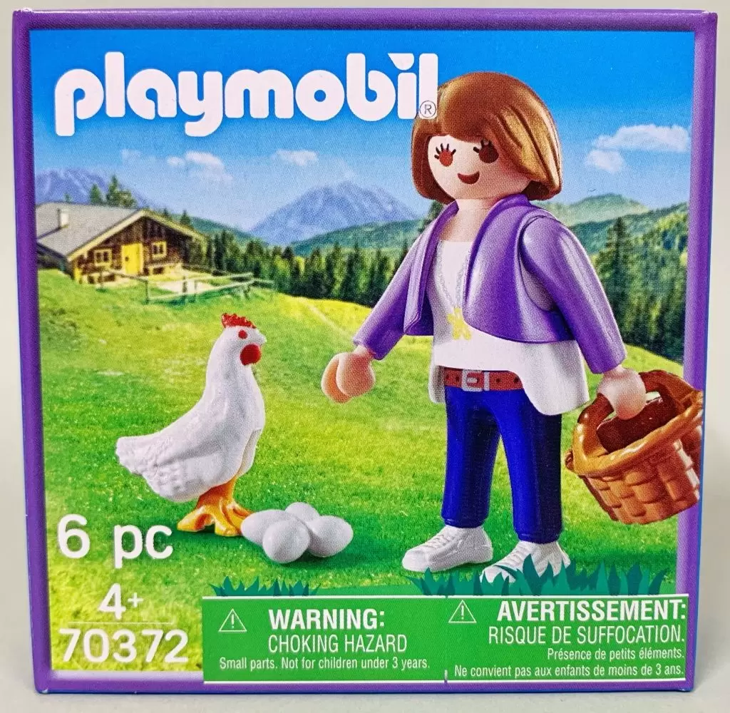 Playmobil Hors Série - MILKA - Fille, poule panier