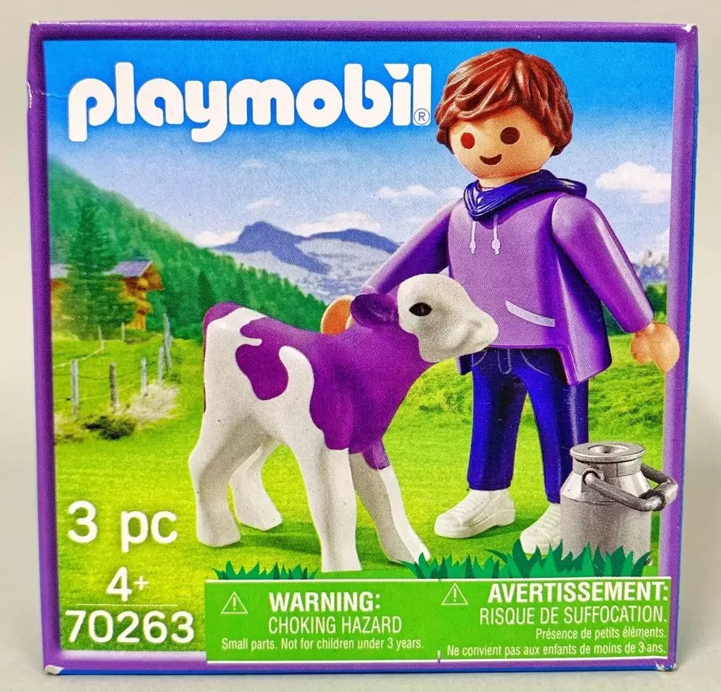 Playmobil Nr Milka- NEU & OVP Kälbchen 70263 Junge mit lila 