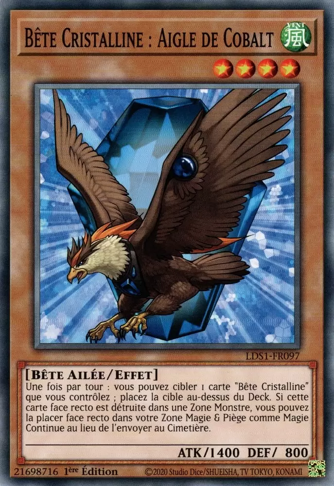 Duellistes Légendaires : Saison 1 [LDS1] - Bête Cristalline : Aigle de Cobalt
