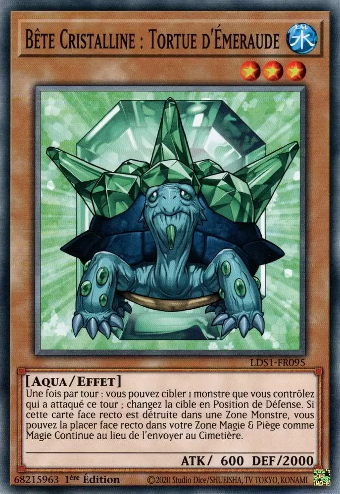 Duellistes Légendaires : Saison 1 [LDS1] - Bête Cristalline : Tortue d\'Émeraude