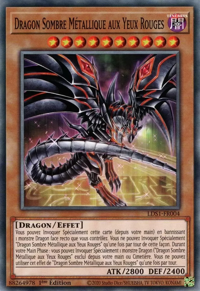 Duellistes Légendaires : Saison 1 [LDS1] - Dragon Sombre Métallique aux Yeux Rouges
