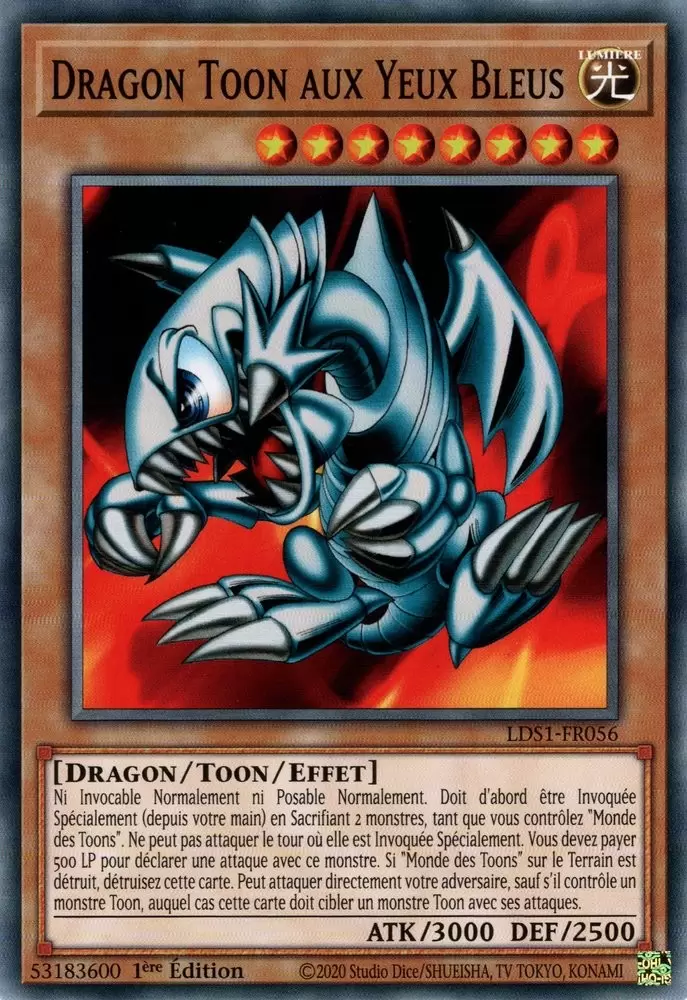 Duellistes Légendaires : Saison 1 [LDS1] - Dragon Toon aux Yeux Bleus