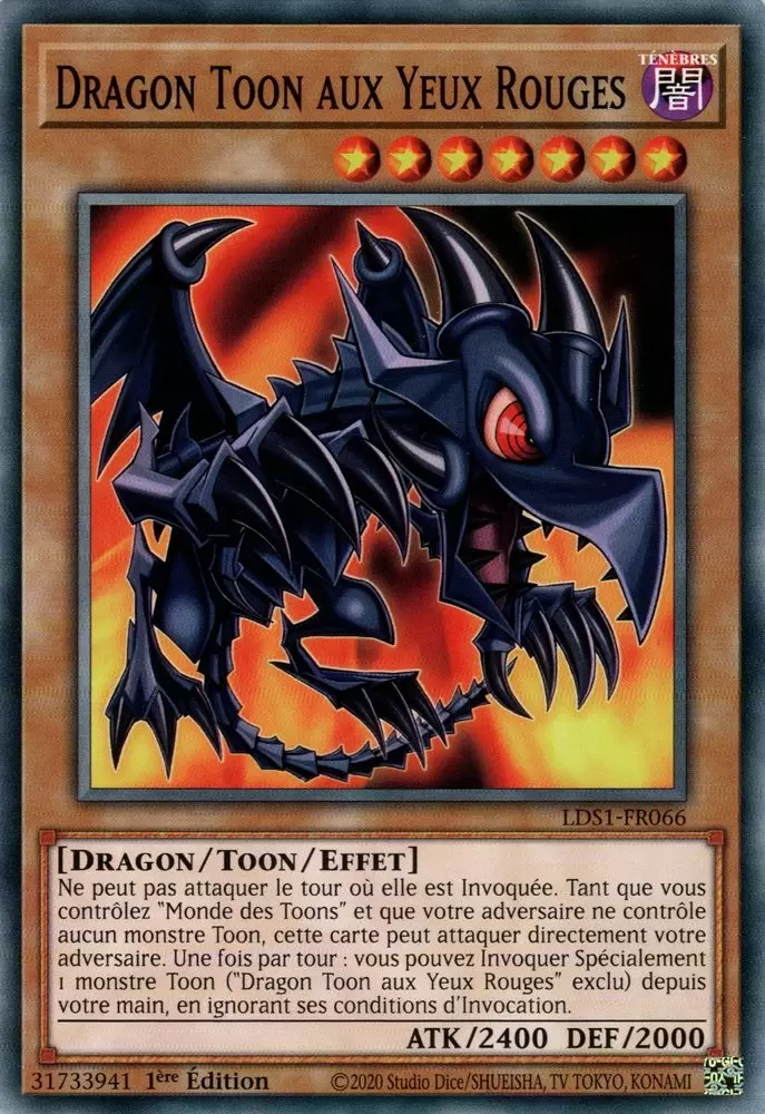 Duellistes Légendaires : Saison 1 [LDS1] - Dragon Toon aux Yeux Rouges