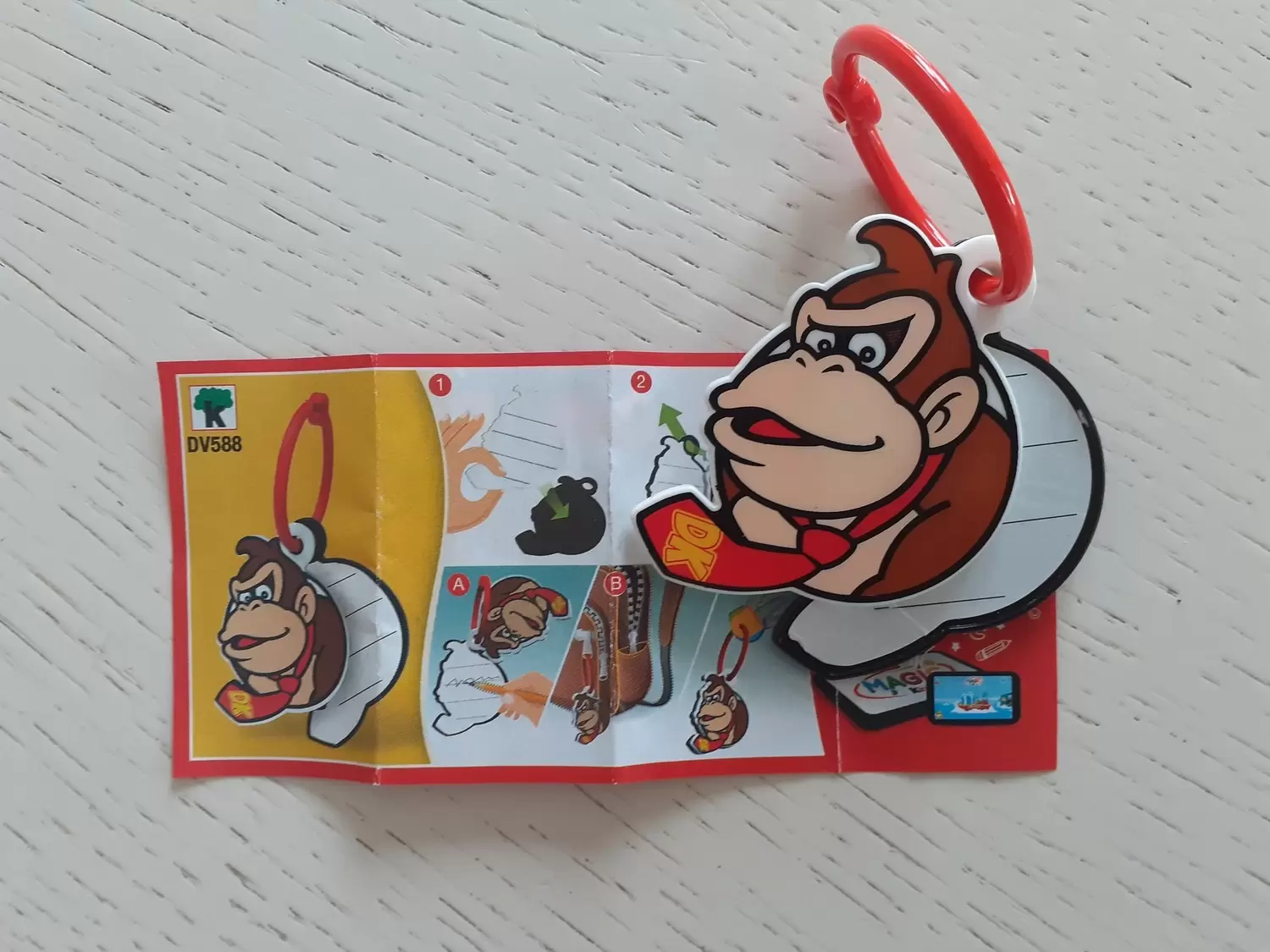 Super Mario - Kinder Joy - Porte nom Donkey Kong