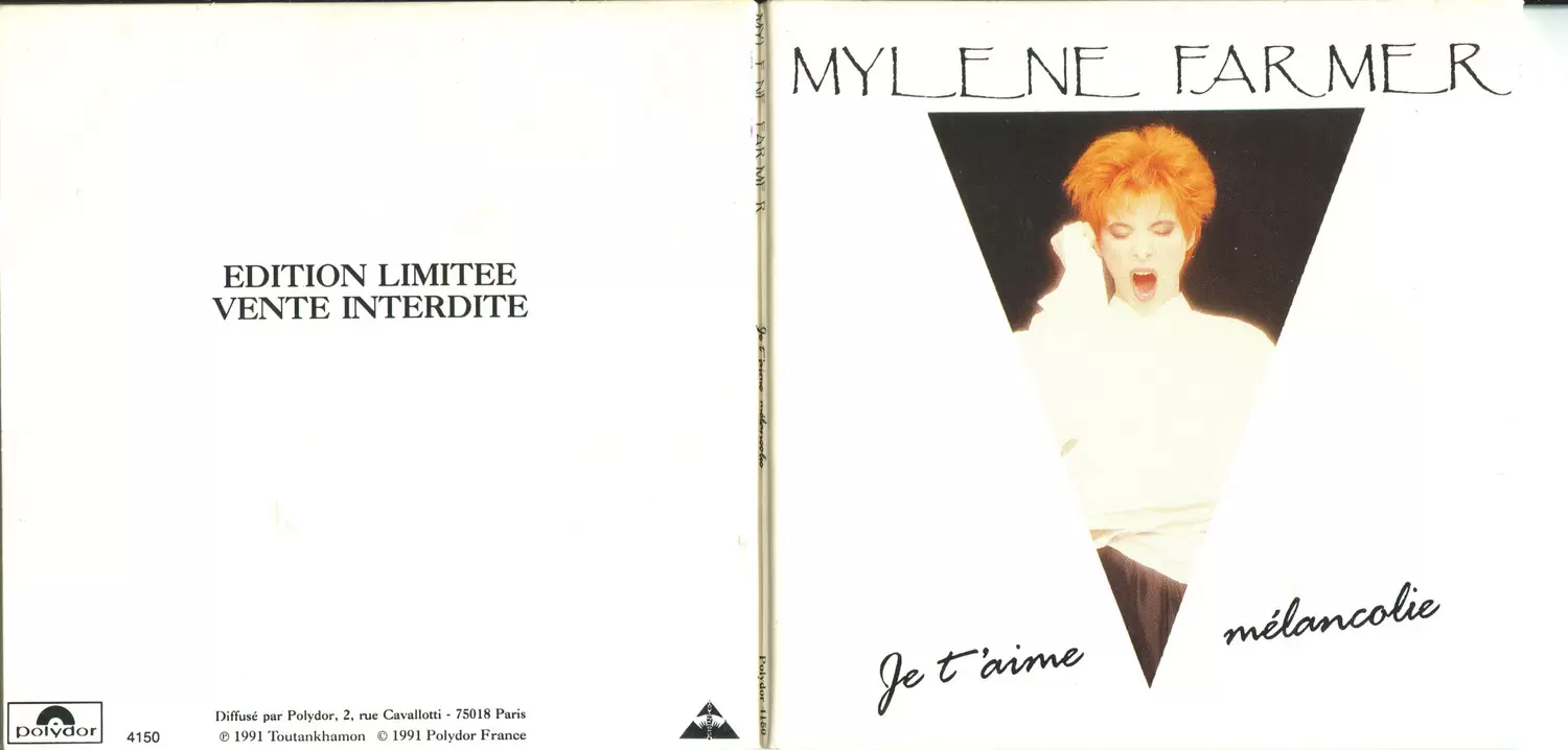 Mylène Farmer - Je t\'aime mélancolie CD Promo France