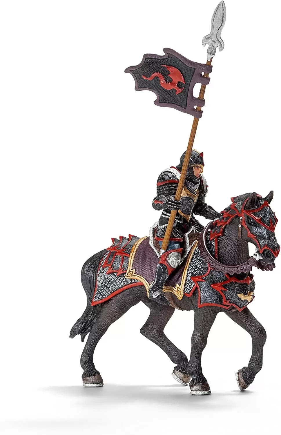 Ritter - Monde des Chevaliers - Chevalier dragon à cheval avec lance