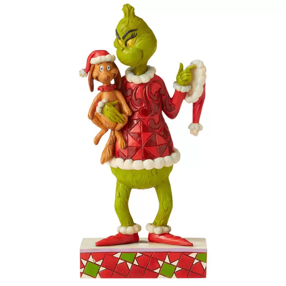 Dr Seuss by Jim Shore - Grinch with Max Under His Arm