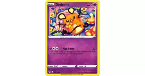 4x Dedenne 078 Mad party Darkness Ablaze Deck Pokemon TCG Online Digital 
