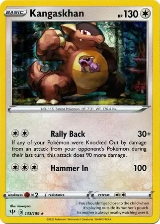 Kangaskhan Holo - Darkness Ablaze Pokémon card 133/189