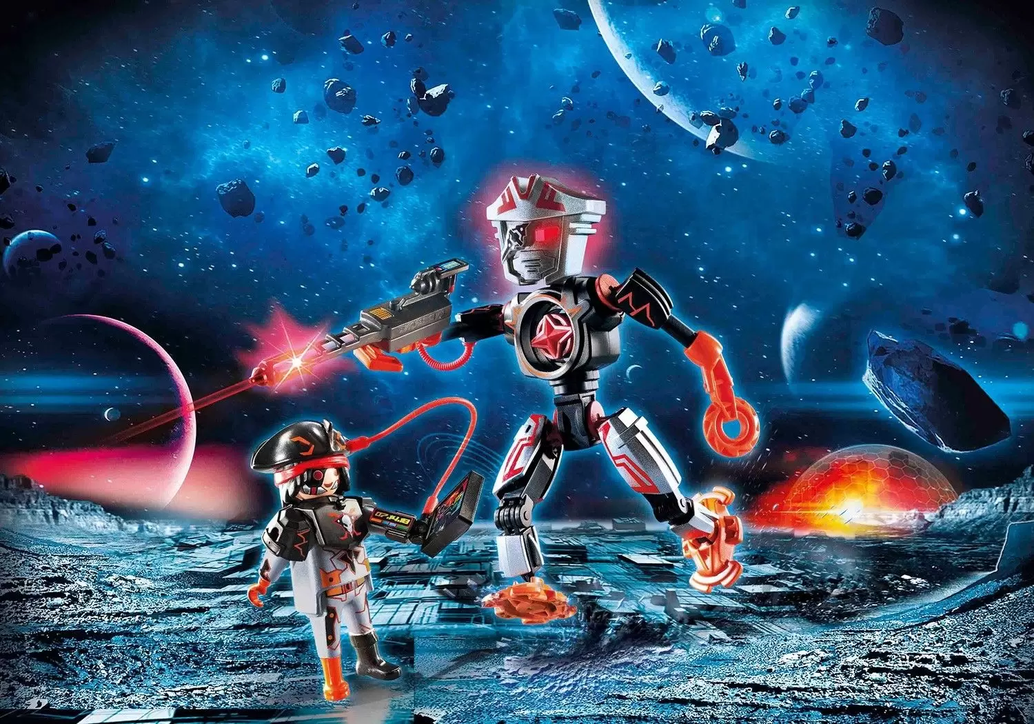 Playmobil Galaxy Police - Robot et pirate de l\'espace