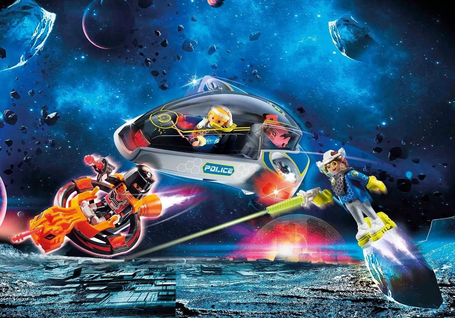 Playmobil Galaxy Police - Véhicule volant des policiers