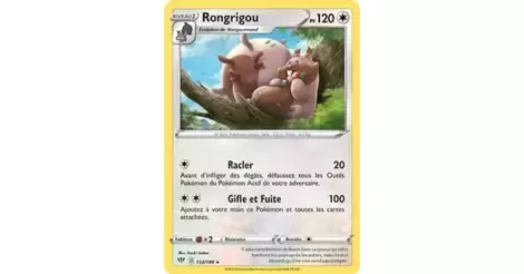 Carte Pokemon RONGRIGOU 153/189 Rare Epée et Bouclier 3 EB03 FR NEUF
