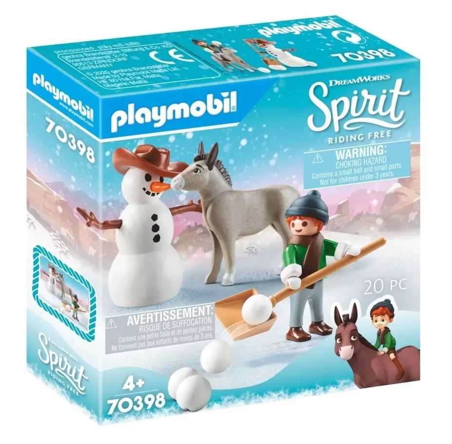Playmobil Spirit Dreamworks - Snowman with Snips and Senor Carrots