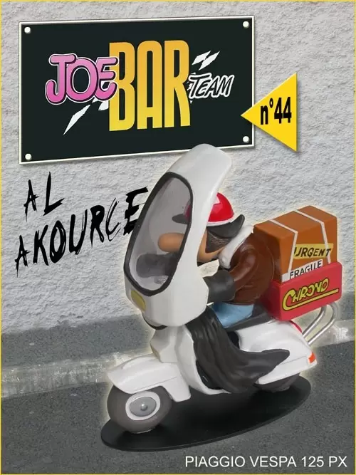 Figurines Joe Bar Team Série 1 - AL AKOURCE et son scooter PIAGGIO VESPA 125 PX