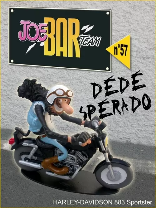 Figurines Joe Bar Team Série 1 - DEDE SPERADO sur sa HARLEY DAVIDSON 883 SPORTSTER