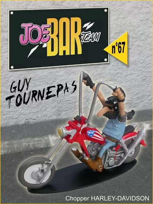 Figurines Joe Bar Team Série 1 - Guy TOURNEPAS sur son chopper HARLEY DAVIDSON