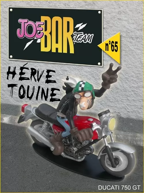 Figurines Joe Bar Team Série 1 - Hervé TOUINE sur sa DUCATI 750 GT