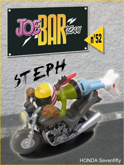 Figurines Joe Bar Team Série 1 - STEPH et sa HONDA 750 Sevenfifty