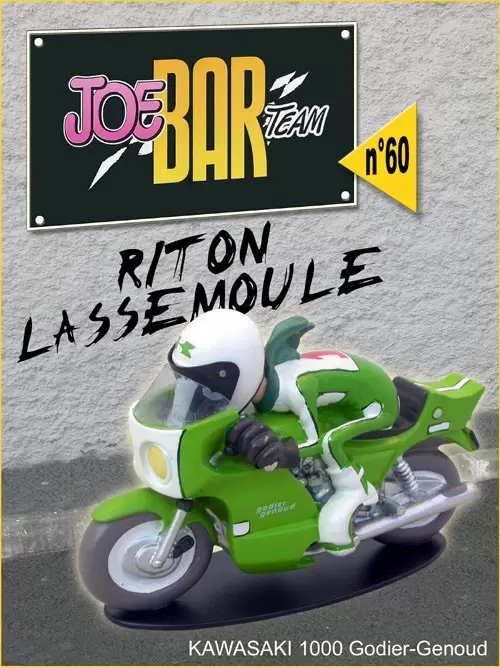 Figurines Joe Bar Team Série 1 - Riton LASSEMOULE et sa KAWASAKI 1000 Godier Genoud de 1982