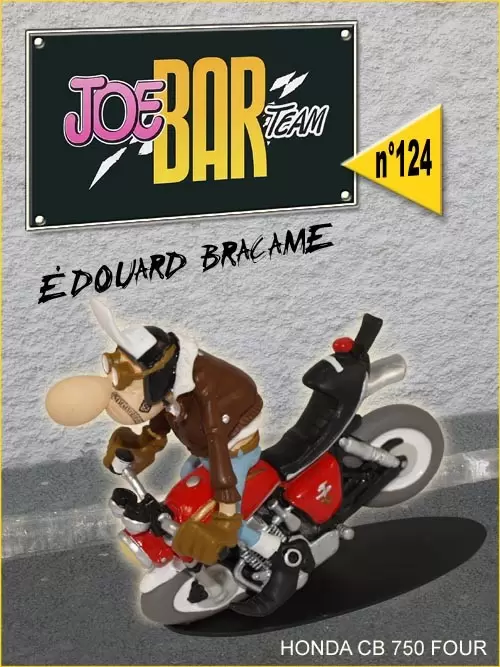 Figurines Joe Bar Team Série 1 - Edouard Bracam au freinage sur sa Honda CB 750 Four