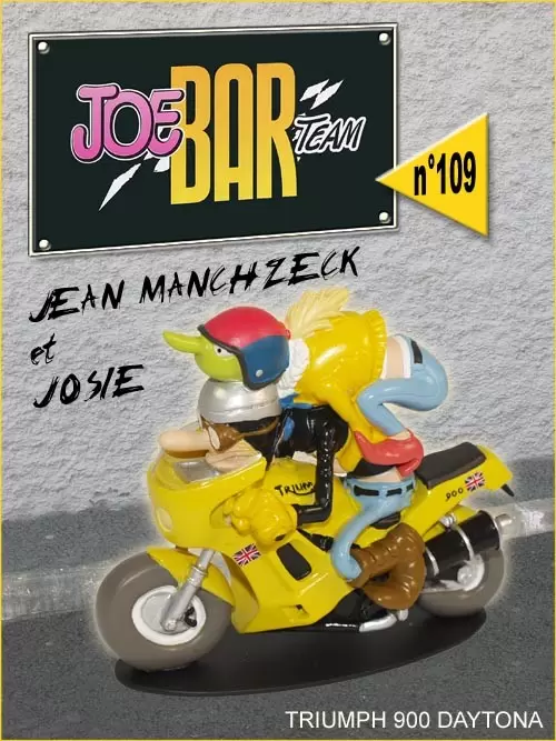 Figurines Joe Bar Team Série 1 - Josie et Jean MANCHZECK sur leur TRIUMPH 900 DAYTONA