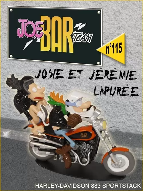 Figurines Joe Bar Team Série 1 - Josie et Jérémie LAPUREE sur leur HARLEY-DAVIDSON 883 SPORTSTACK