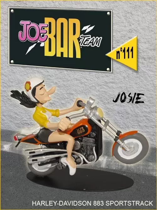 Figurines Joe Bar Team Série 1 - Josie... et sa HARLEY-DAVIDSON 883 Sportstrack