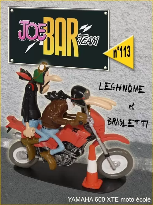 Figurines Joe Bar Team Série 1 - LEGHNÔME et BRASLETTI... sur leur YAMAHA 600 XTE - Moto Ecole