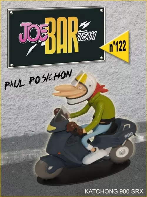 Figurines Joe Bar Team Série 1 - Paul Posichon et sa Katchong 900 SRX du futur
