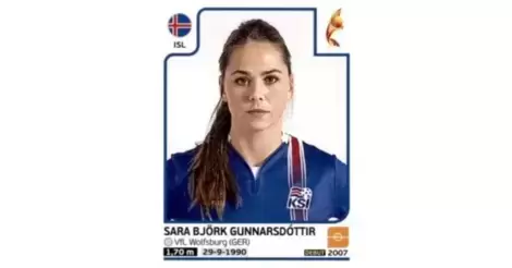 Sara Bjork Gunnarsdóttir 8 Iceland Qualifying No Panini Women's Euro 2017 