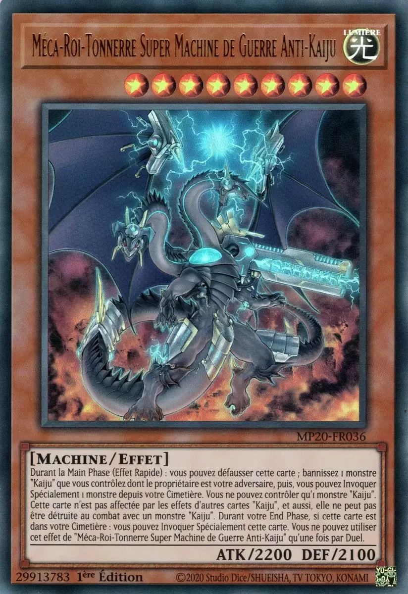 Mega Tins 2020 : Mémoires Perdues MP20 - Méca-Roi-Tonnerre Super Machine de Guerre Anti-Kaiju