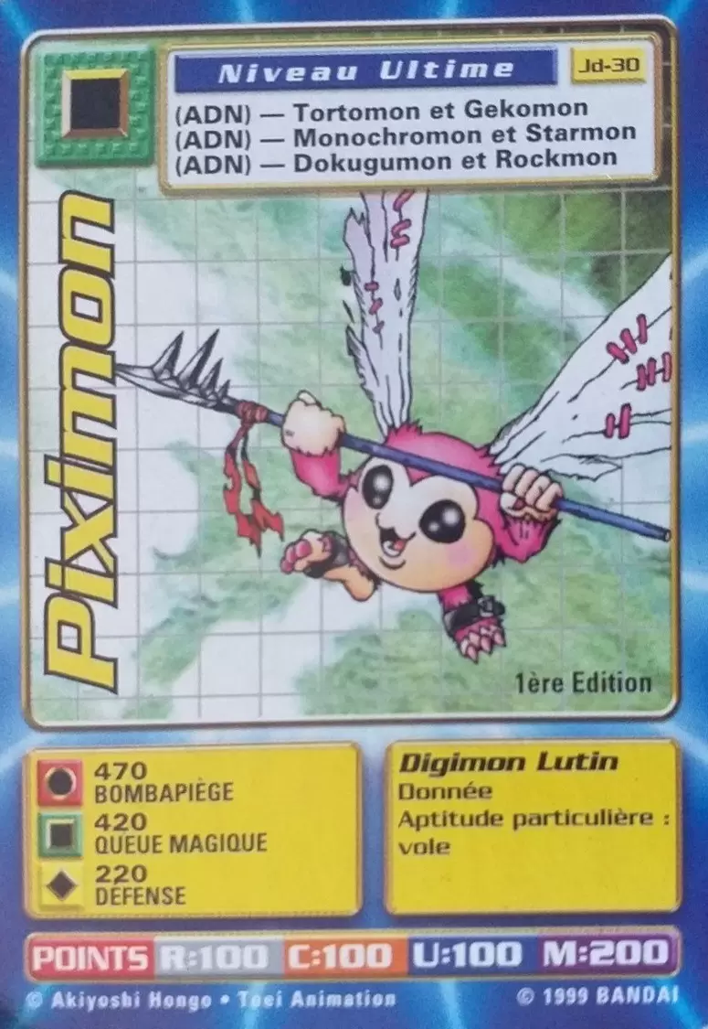 Carte Digimon JD - Piximon 1ère Edition